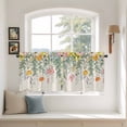 thumbnail image 2 of Eucalyptus Leaves Floral Tier Curtains 24 Inch Length, Spring Rustic Botanical Flowers Cafe Short Curtains for Bathroom Over Sink, Small Kitchen Curtain Light Filtering Drapes 2 Panels 27.5"Wx24"L, 2 of 8