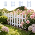 thumbnail image 1 of Plastic Garden Fence, Flower Bed Edging With Ground Studs, for Driveway Borders, White, 1 of 9