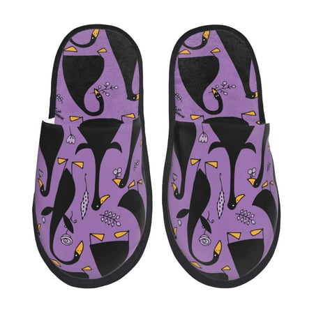 Balery Funny Goose Slient Indoor Furry Fleece Comfort House Shoes Soft Non-Slip Home Shoes Cotton slippers House Slippers-- Medium