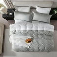 thumbnail image 4 of Virtu 3-Piece Duvet Cover Set, Soft Prewashed Bedding Set King with Pillow Shams, Light Gray, 4 of 8