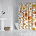 thumbnail image 2 of Hello Fall Autumn Flower Shower Curtain,Washable Bathtub Curtains with Hooks Friendly Polyester Fabric Bathroom Curtains for Halloween Thansgiving Christmas Hotel Dorm, 2 of 5