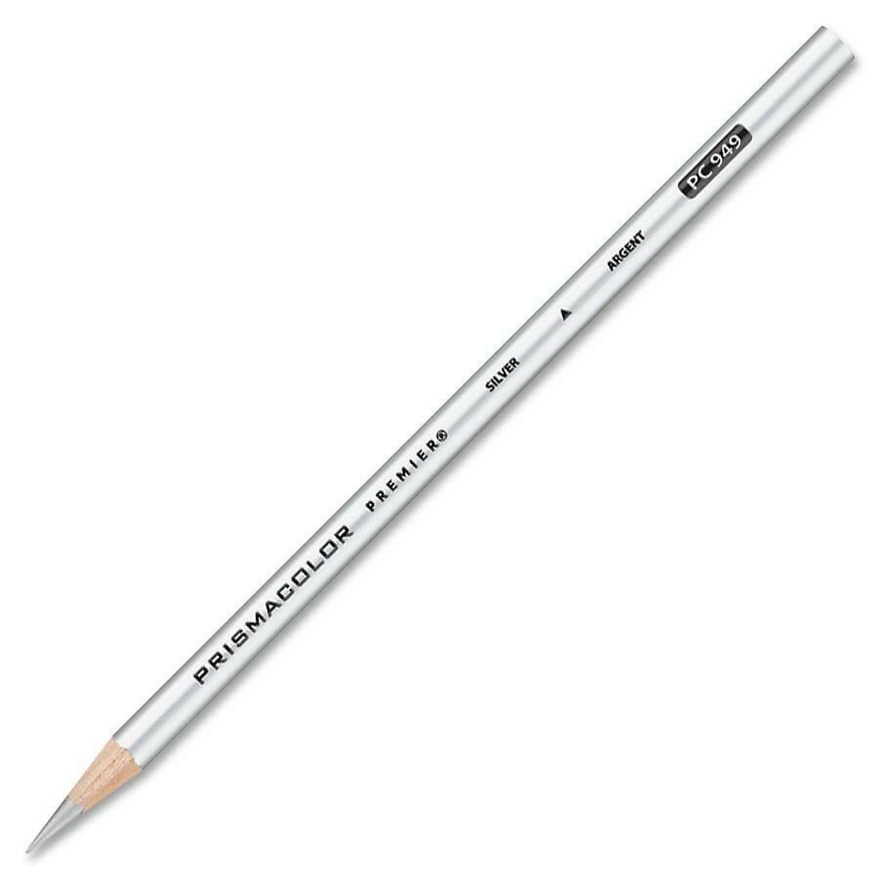 Prismacolor Thick Lead Art Pencil, Silver Lead/Barrel, Dozen