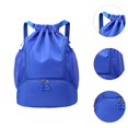 thumbnail image 6 of QccHieUs Drawstring Backpack Sports Gym Bag Water Resistant Basketball Sackpack Cinch Bag Blue, 6 of 9