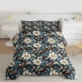 thumbnail image 2 of Homewish Chic Floral Flowers 3-Piece Full Size Comforter Sets For Kids Teens Adults,Exotic Style Bedding Comforter Set,Retro Vintage Lightweight Bedding Sets,Ultra Soft Home Decor,Reversible, 2 of 8