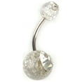 Wearable Navel Belly Button Ring Barbell Rhinestone Ball Piercing Body