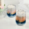 thumbnail image 2 of Yayeee 2 Pack Qtip Holder Bathroom Cotton Swab Canister with Lid Clear Dispenser Set, Abstract Painting, 2 of 6