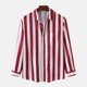 thumbnail image 4 of Men's Summer New Loose Print Long Sleeve Shirt Cardigan Beach ShirtL, 4 of 5