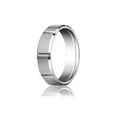 thumbnail image 2 of Benchmark� 6mm Comfort-fit Satin-finished Grooves Carved Design Wedding Band Ring, 2 of 9
