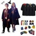 thumbnail image 2 of Disfraz de Halloween para niños y adultos, traje de escuela mágica, Túnica, suéter, corbata, varita, Granger, regalo de Navidad, 2 of 4