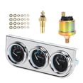 thumbnail image 1 of Triple Gauge Cluster, M10x1 52mm 3 In 1 Car Gauge Water Temperature + Oil Pressure + Voltage Combination Instrument For Auto Modification, 1 of 8
