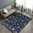thumbnail image 2 of Area Rugs For Living Room Decor - Autumn Leaves With Blue Anti Slip Throw Washable Rugs 3x5 For Bedroom, Soft Indoor Carpet For Bedroom Living Room 60x39In, 2 of 5