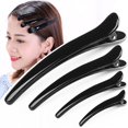 thumbnail image 2 of Negro, 12 piezas, 12 cm, pinzas para el cabello profesionales para corte de peinado, pinzas para el cabello antideslizantes sin marca de pato, pinzas para cortar el cabello para peluquería, 2 of 5