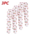 thumbnail image 2 of Rvasteizo Girls Leggings 3 Pack Printed Elastic Waist Daily Kids Cropped Pants for 3-12 Years, 2 of 3