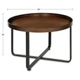 thumbnail image 2 of Kate and Laurel Zabel Table Basse Ronde Moderne en Métal avec Base Croisée, Bronze et Noir, 2 of 5