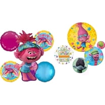 Poppy World Tour Birthday Party Supplies 7pc Balloon Bouquet Decorations