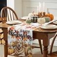 thumbnail image 3 of Happy Thanksgiving Table Runner, Autumn Thanksgiving Kitchen Dining Table Decoration for Home Party Decor 13x108 Inches, 3 of 9