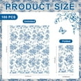 thumbnail image 2 of 100pcs Blue Floral Napkins Disposable Hand Towels for Bathroom 3 Ply Blue and White Guest Decorative Paper Napkins for Bridal Tea Wedding Birthday Party Supplies Table Decorations, 2 of 7
