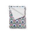 thumbnail image 2 of Polish Folk Art Soft Flannel Fleece Throw Blanket, Slavic Floral Motif Repetition Cultural Ornamental Graphic, Cozy Plush for Indoor and Outdoor Use, 50" x 60", Multicolor, by Ambesonne, 2 of 6