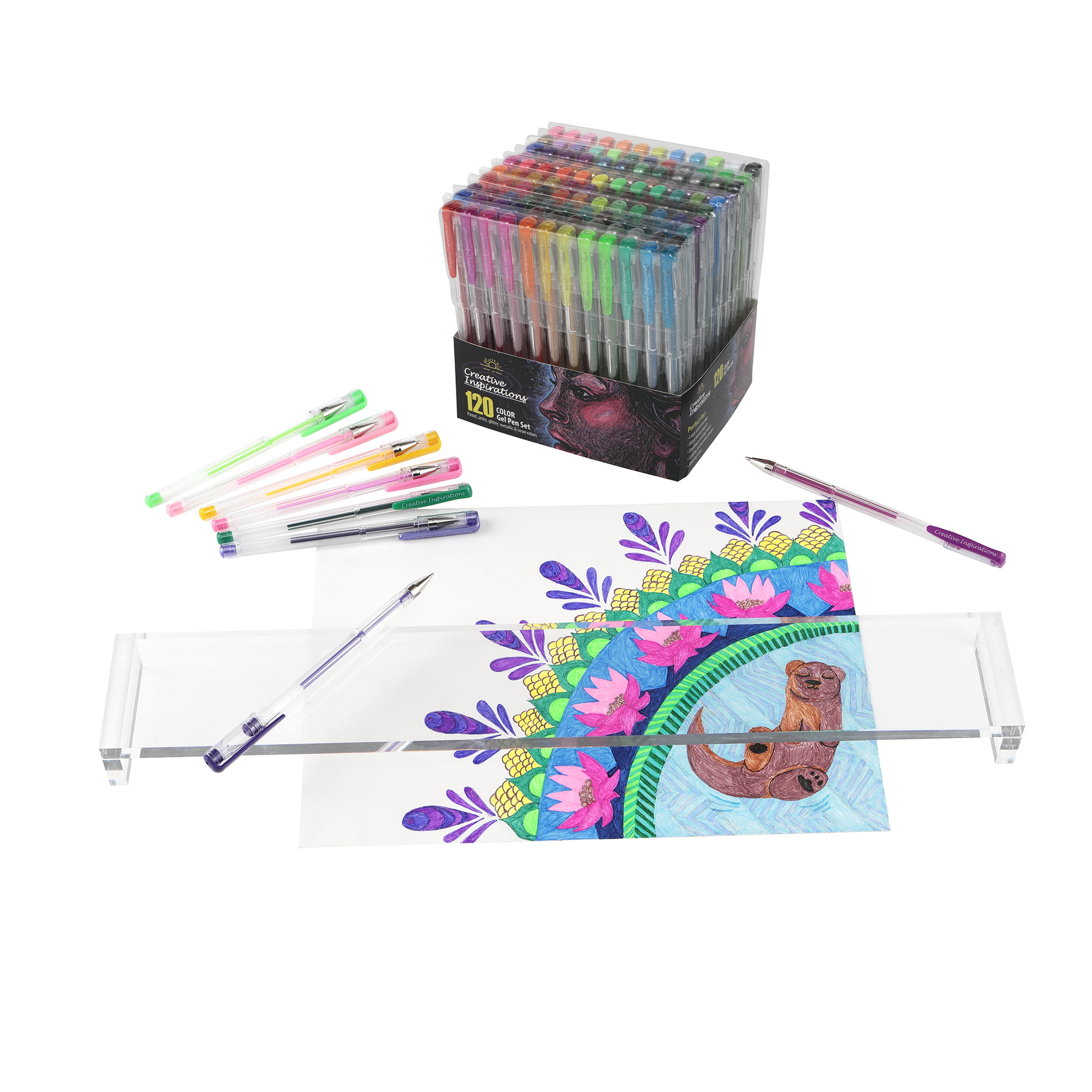 100 Colorful Artists Gel Pens and Color Book Bundle – KEFF Creations