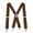 Brown, variant on Men's Vintage PU Leather Suspenders – Medium Stretch Woven Y-Back with Shaped Button, Party & Holiday Gift for Valentine's/Father's Day