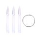 thumbnail image 5 of EeaseMX 2 juegos de puntas de uñas postizas en forma de abanico, placas de colores para esmalte de uñas, plantillas de práctica (transparentes, 1 juego por 40 unidades), 5 of 7