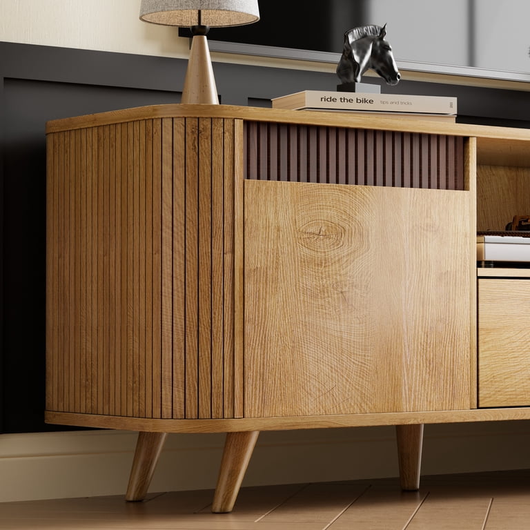 Tydimor TV Stand with Built-In Power Outlets and Charging, 60-Inch photo 4