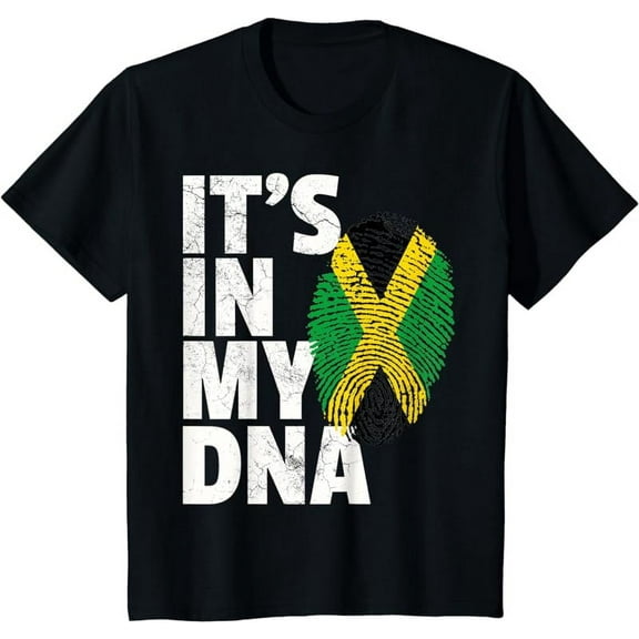 Jamaica Flag T Shirt Jamaican Pride DNA Men Women Kids T-Shirt