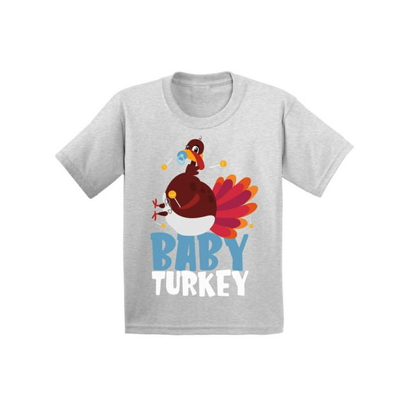 Awkward Styles Thanksgiving T-Shirt Baby Turkey Toddler Shirt