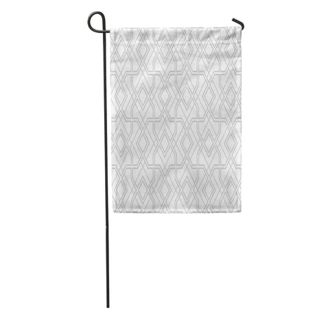 SIDONKU Intersecting Straight Stripes Poly Lines Polygons on White Abstract Garden Flag Decorative Flag House Banner 28x40 inch