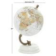 thumbnail image 4 of DecMode 5" White World Map Globe with White Marble Base, 4 of 12