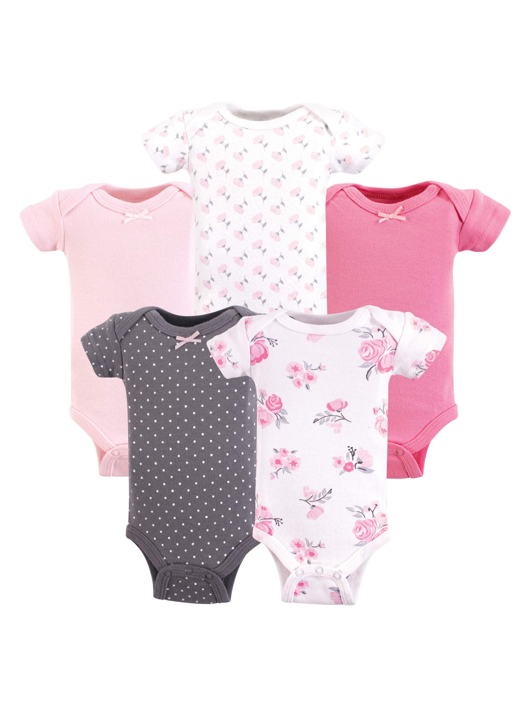 Hudson Baby Preemie Bodysuits 5pk (Baby Girls)