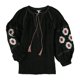 thumbnail image 1 of Blusa campesina bordada GUESS para mujer negra pequeña, 1 of 2