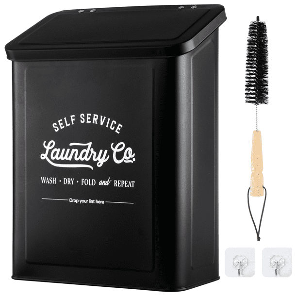 Lint Bin for Laundry Room, Wall Mounted Lint Trash can with