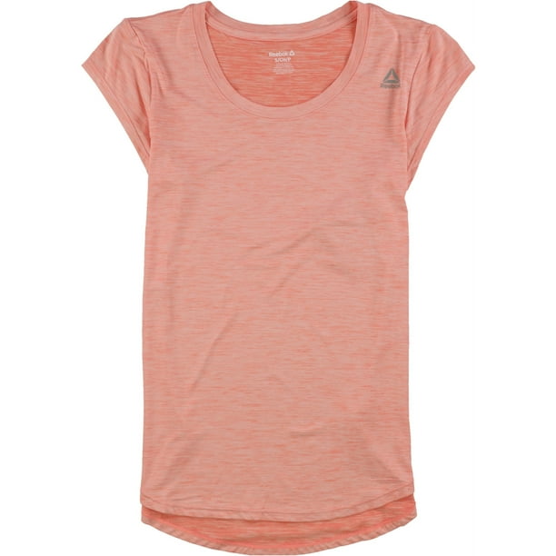 Reebok Marled Jersey Camiseta básica para mujer, naranja, XS
