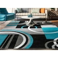 thumbnail image 2 of Well Woven Ruby Galaxy Waves Modern Geometric Blue Grey 6'7" x 9'3" Area Rug, 2 of 7