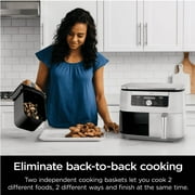 Ninja Foodi 6-in-1, 8 Quart 2-Basket Air Fryer with DualZone Technology -White