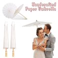 thumbnail image 2 of 60cm White Paper Parasol Wedding, Favors DIY Bamboo Umbrella, 2 of 5