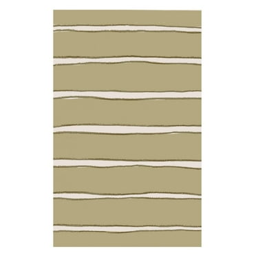 SAFAVIEH Martha Stewart Chalk Stripe Area Rug, Toffee Gold, 9' x 12'