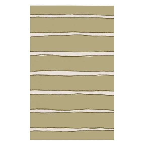 SAFAVIEH Martha Stewart Chalk Stripe Area Rug, Toffee Gold, 4' x 6'