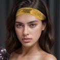 thumbnail image 2 of Unique Bargains Adjustable Sequins Headbands 1 Pc Gold Tone, 2 of 6