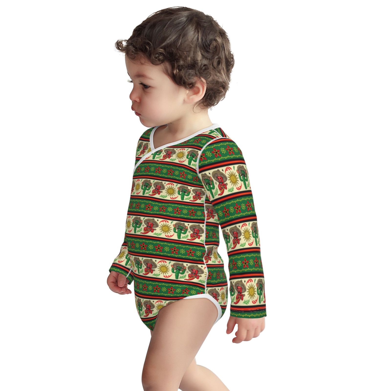 Xecao Vintage Mexican Print Baby unisex-baby Cotton Long-sleeve Bodysuits-6 Months