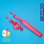 Curaprox CPS 07 Prime Refill Interdental Brushes, Red, Gentle Cleaning of Tight Gaps, for Adults, 8 Count