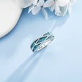 thumbnail image 2 of JUSORA Celtic Knot Turquoise Ring 925 Sterling Silver Celtic Knot Engagement Rings Turquoise Jewelry Celtic Gifts for Women #8, 2 of 6
