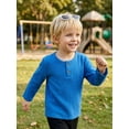 thumbnail image 5 of PureChapter Boys T Shirts Long Sleeve Henley Cotton Tees, Casual Basic Tshirts For Kids Boys, 3 Pack, 4-8 Years, 5 of 8