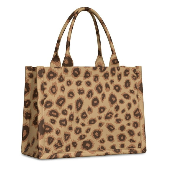 Large Capacity Tote Bag,Leopard Pattern Handbag Fashion Luxury Tote Bag,15.7"x13"x 5.1" Inches,Laptop Compatible