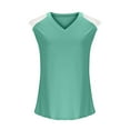 thumbnail image 3 of Njoeus Womens Tops V Neck T Shirts Lace Sleeve Trendy Summer Tops Loose Tee Causal Tunic Blouses S-XXL, 3 of 5