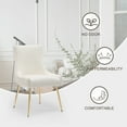 thumbnail image 6 of Foredo Velvet Dining Chair Set of 2, Upholstered Modern Dining Chair with Gold Legs,Side Chair for Dining Room Living Room, Beige, Tufted Back, 6 of 8