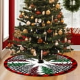 thumbnail image 3 of Pines Christmas Tree Skirt 48 Inch, Large Red Black Buffalo Plaid Xmas Tree Skirts, Winter Holiday Tree Mat Decoration, 3 of 6