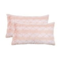thumbnail image 6 of Home Soft Things Ballys Faux Fur 2 Piece Throw Pillow Cover Set - Rose Quartz - 14" x26", 6 of 9