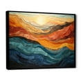 thumbnail image 2 of Designart "Coral Blue Bold Mountains Landscape" Modern Floater Framed Canvas Wall Art, 2 of 7